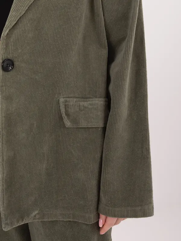 RUE PARIS Kaki jakna iz korduroja