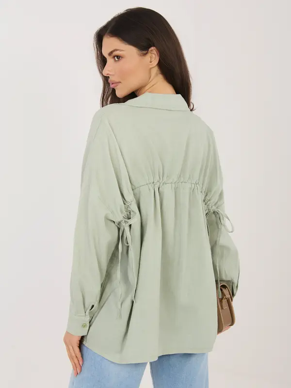 Italy Moda Kaki poletna srajca z vezalkami