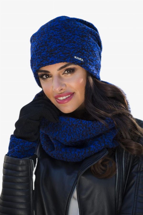 Kamea Kamea Woman's Set Hat&Scarf K.17.254.12 Navy Blue