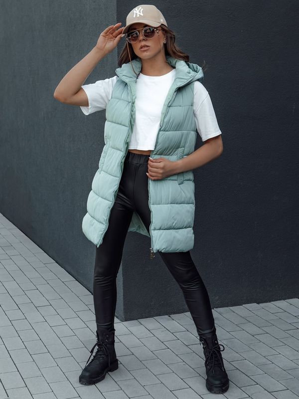 DStreet Kamizelka damska pikowana BRITA zielona Dstreet