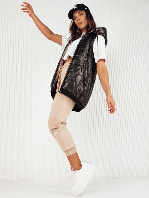 DStreet Kamizelka damska pikowana COLINE czarna Dstreet