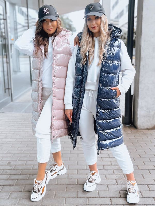 DStreet Kamizelka pikowana damska GANTINI niebieska Dstreet