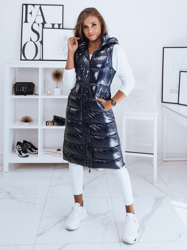 DStreet Kamizelka pikowana damska GANTINI niebieska Dstreet