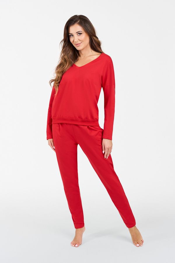 Italian Fashion Karina ́s tracksuit with long sleeves, long pants - medium melange