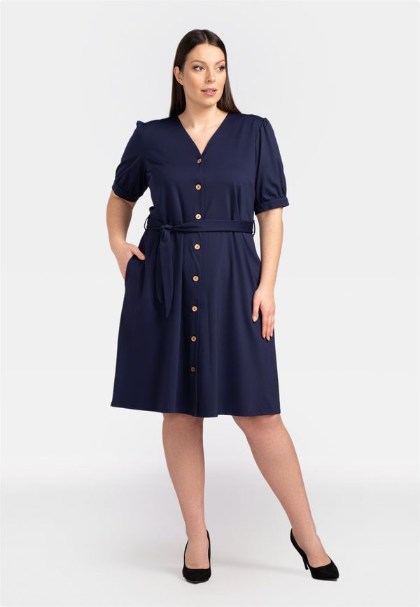 Karko Karko Woman's Dress SB738 Navy Blue