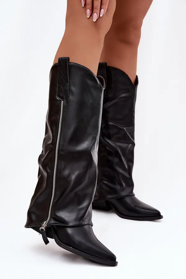 Boto Kavbojski škornji s petami iz eko usnja