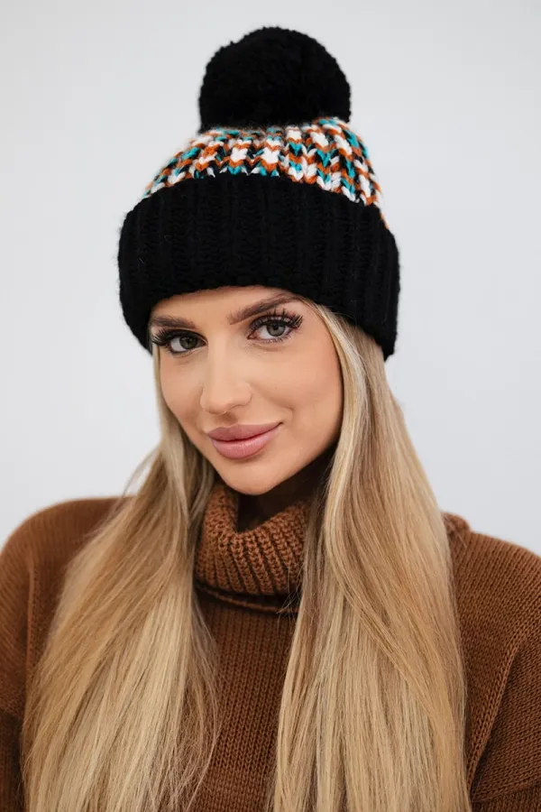 Kesi Kesi Cap with a pompom Ellen K325 black