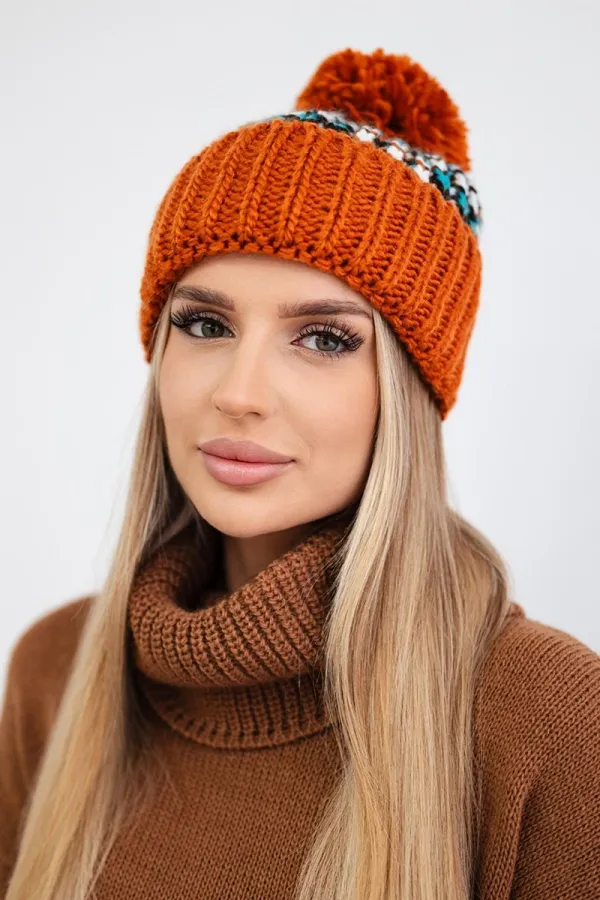 Kesi Kesi Cap with a pompom Ellen K325 foxy