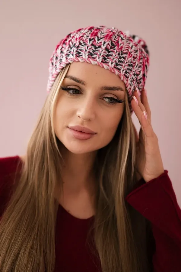 Kesi Kesi Cap with a pompom Maria K335 fuchsia