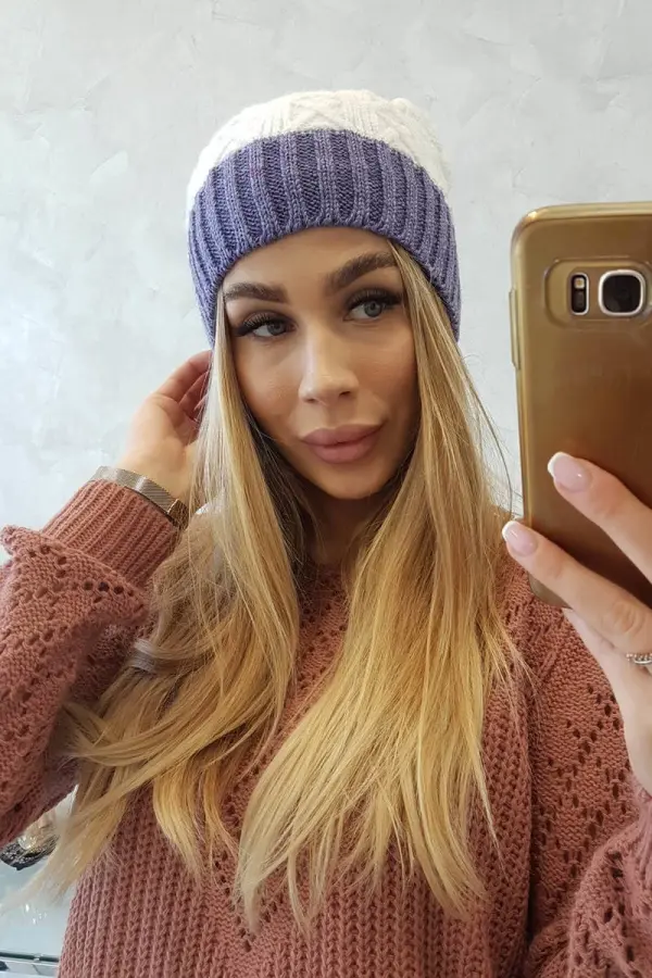 Kesi Kesi Cap with fleece Bibiana K264 dark gray + white