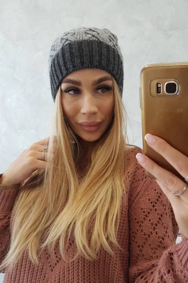 Kesi Kesi Cap with fleece Bibiana K264 graphite + gray