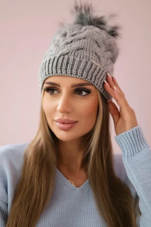 Kesi Kesi Cap with fleece Ela K242 light gray