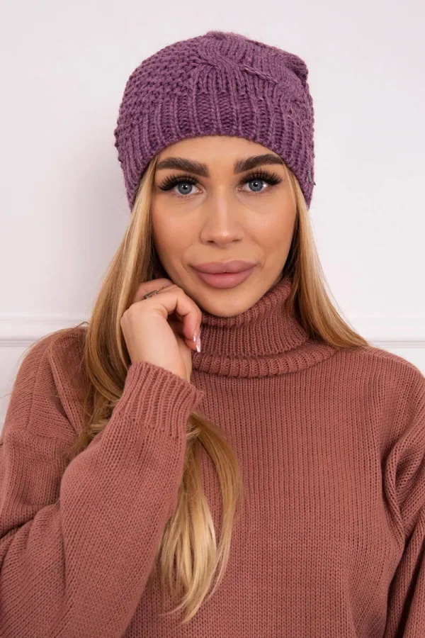 Kesi Kesi Cap with fleece Karolina K243 dark pink