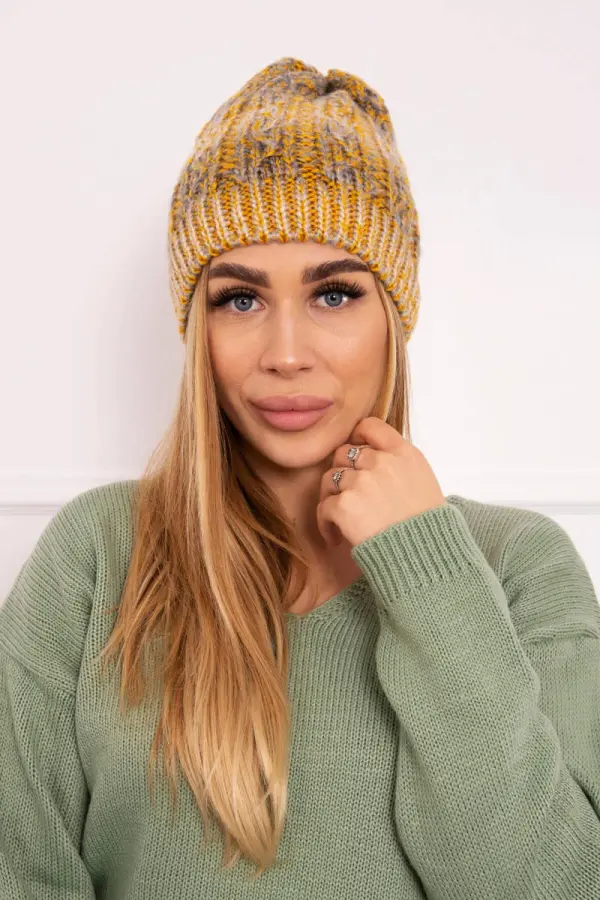 Kesi Kesi Cap with fleece Melisa K241 orange+gray