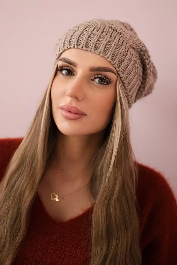 Kesi Kesi Cap with fleece Sandra K210 dark beige