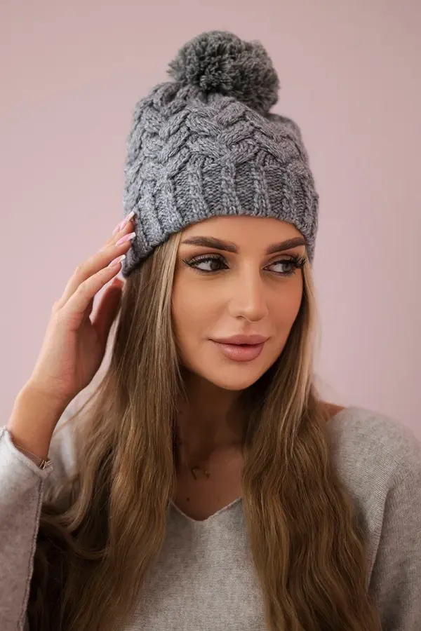 Kesi Kesi Cap with fleece Waleria K307 light gray