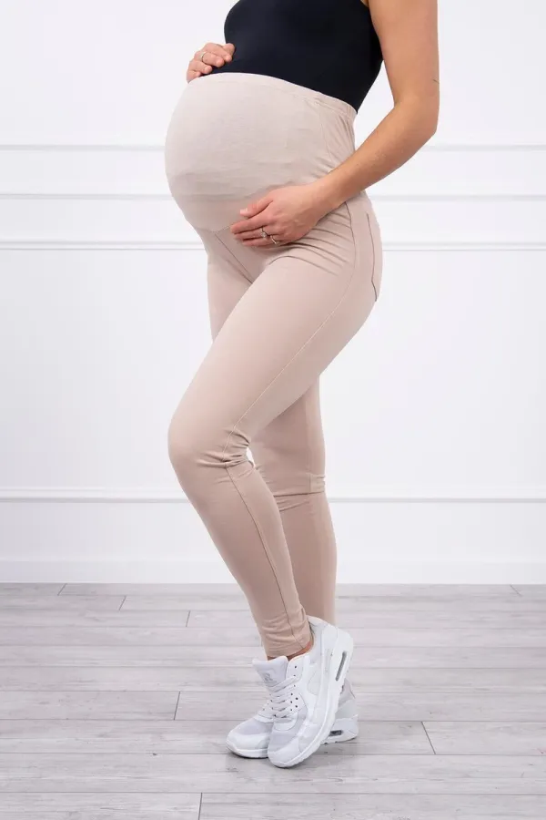 Kesi Kesi Cotton maternity pants beige