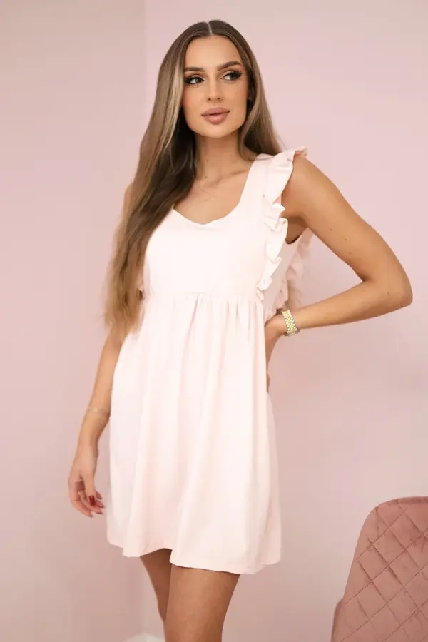 Kesi Kesi Dress with frills on the sides dark pink