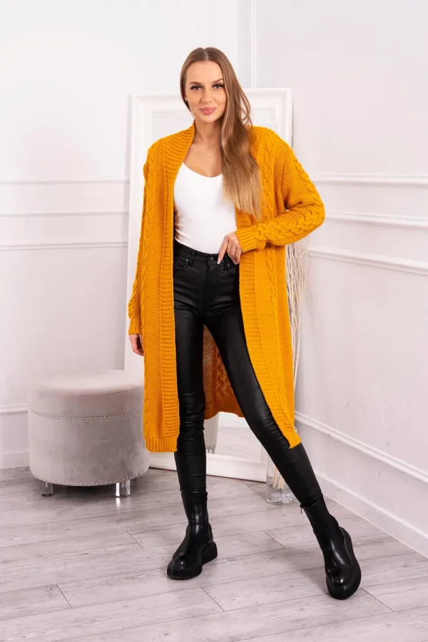 Kesi Kesi Sweater Cardigan weave the braid mustard