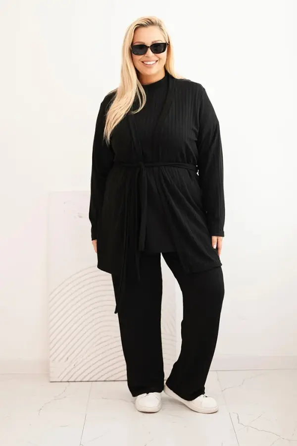 Kesi Kesi Three-piece women's Plus Size set black