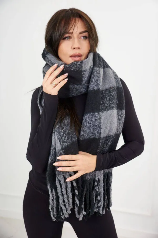 Kesi Włoski Kesi Włoski 6073 Women's scarf black + graphite