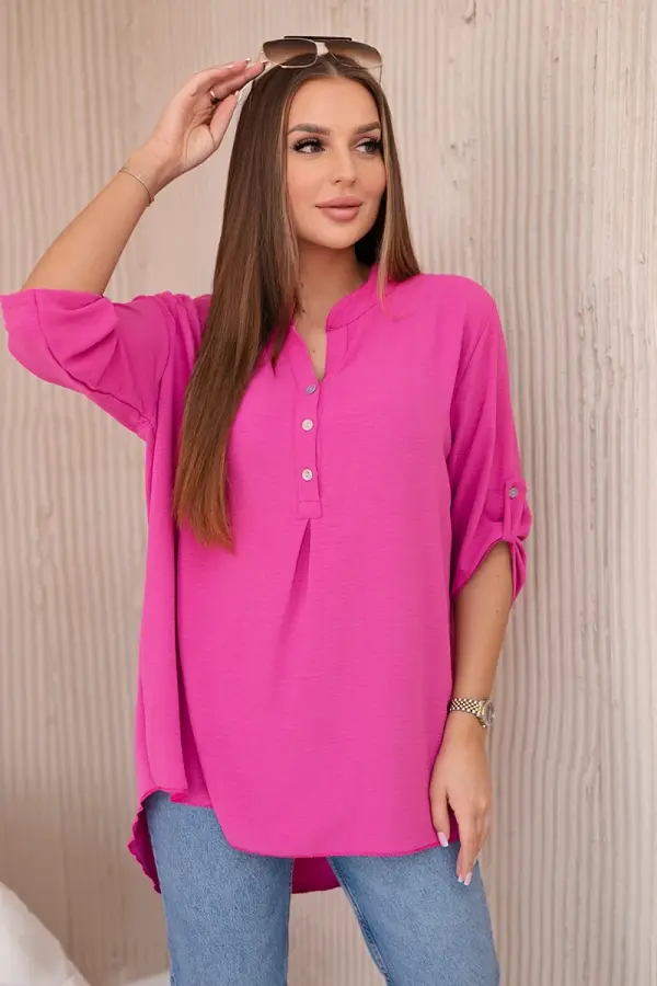 Kesi Włoski Kesi Włoski Blouse with a longer back fuchsia