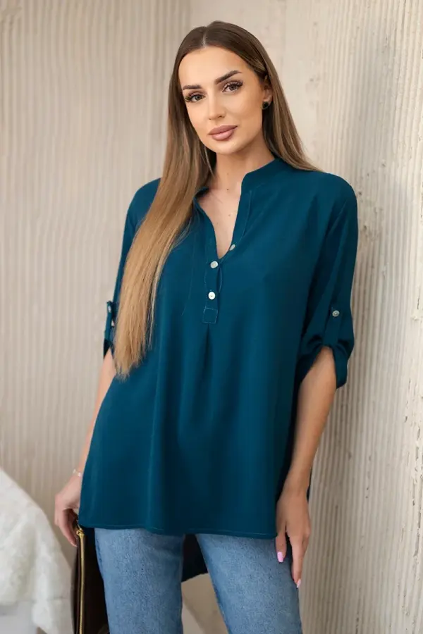 Kesi Włoski Kesi Włoski Blouse with a longer back nautical