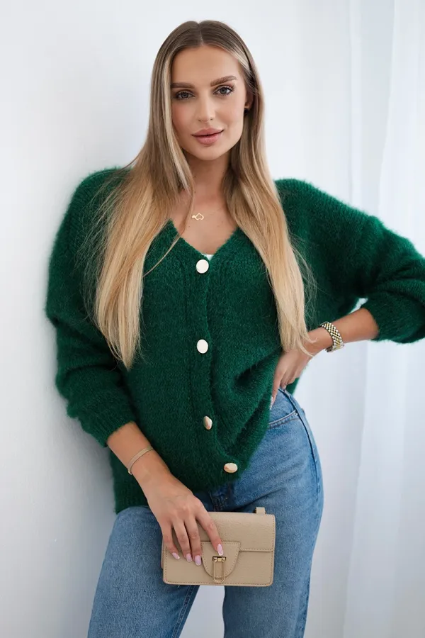 Kesi Włoski Kesi Włoski Button-down sweater green