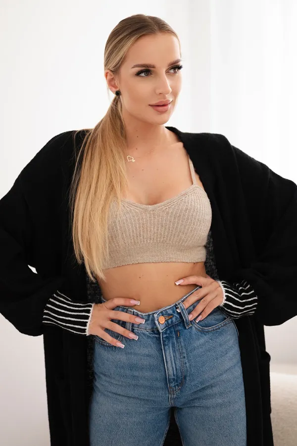 Kesi Włoski Kesi Włoski Cardigan with pockets black