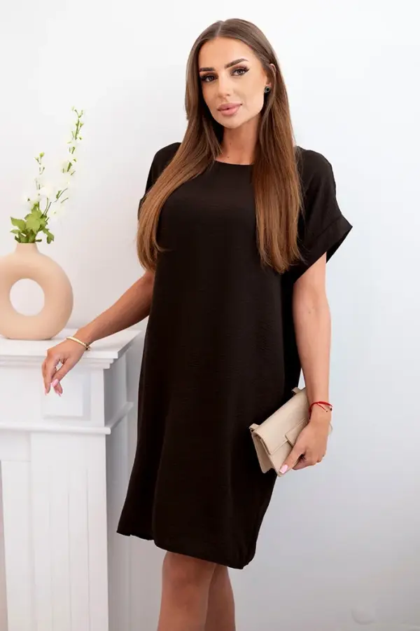 Kesi Włoski Kesi Włoski Dress with pockets brown