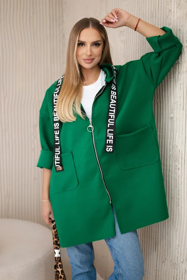 Kesi Włoski Kesi Włoski Hooded coat green