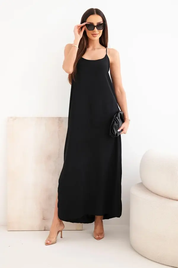Kesi Włoski Kesi Włoski Long dress with straps black
