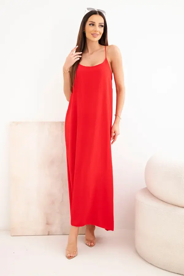 Kesi Włoski Kesi Włoski Long strappy dress red