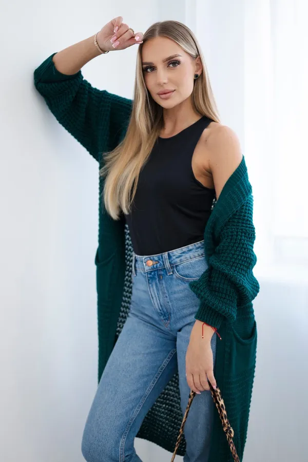 Kesi Włoski Kesi Włoski Openwork cardigan with pockets nautical