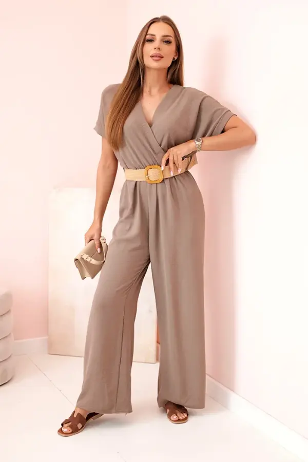 Kesi Włoski Kesi Włoski Overalls with a decorative belt at the waist fango