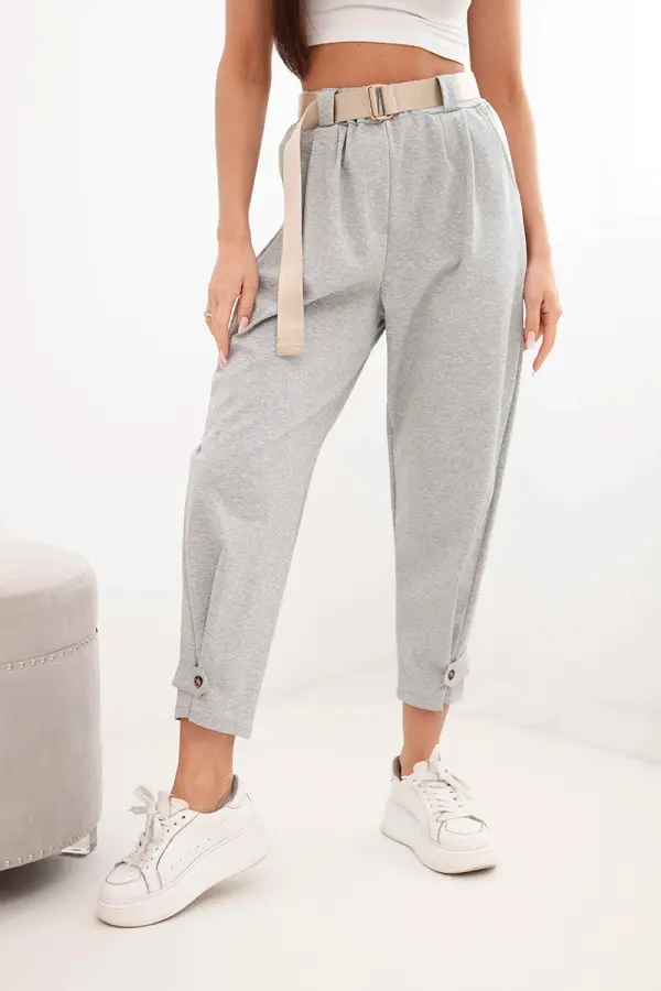 Kesi Włoski Kesi Włoski poletne hlače Punto sive melanž