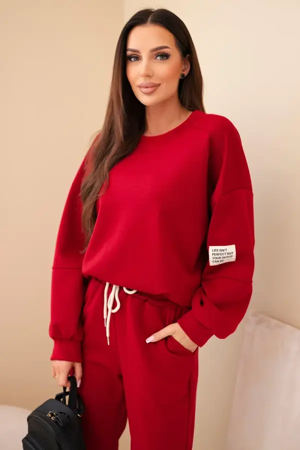 Kesi Włoski Kesi Włoski Set sweatshirt + pants butter red