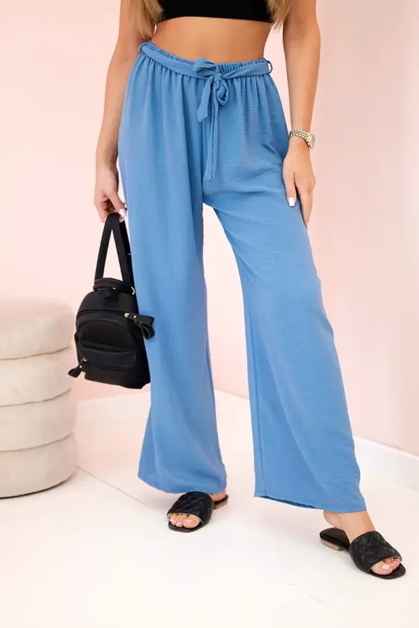 Kesi Włoski Kesi Włoski Trousers with a wide waistband denim