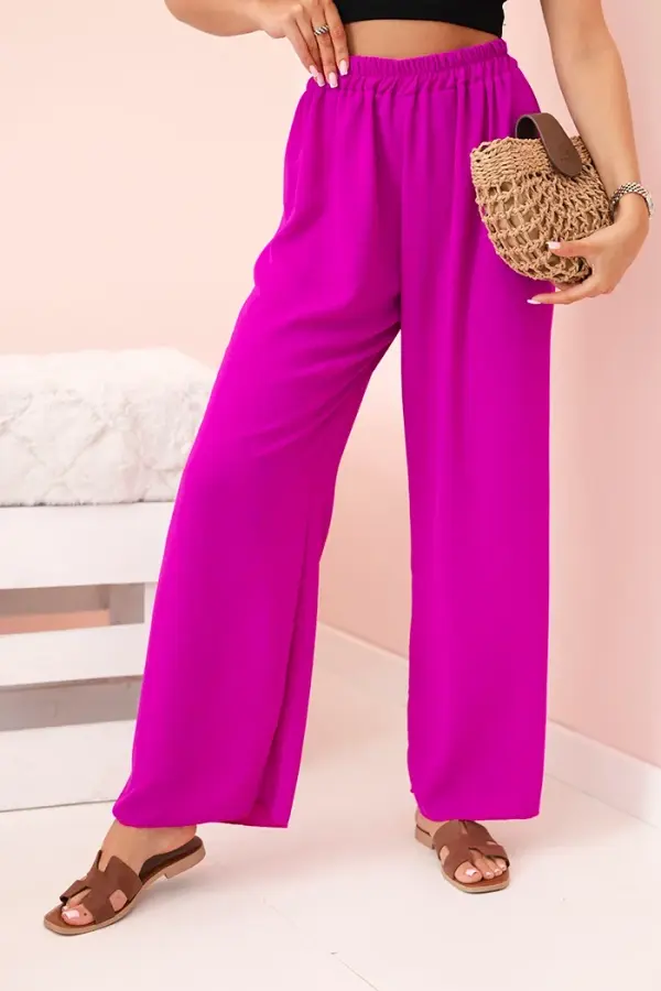 Kesi Włoski Kesi Włoski Wide-leg trousers dark purple