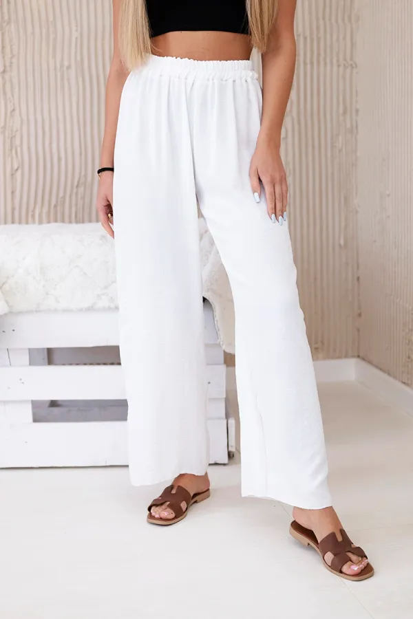 Kesi Włoski Kesi Włoski Wide-leg trousers ecru