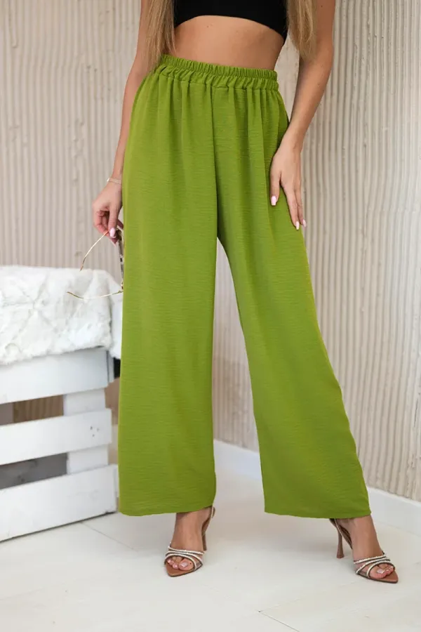 Kesi Włoski Kesi Włoski Wide-leg trousers olive