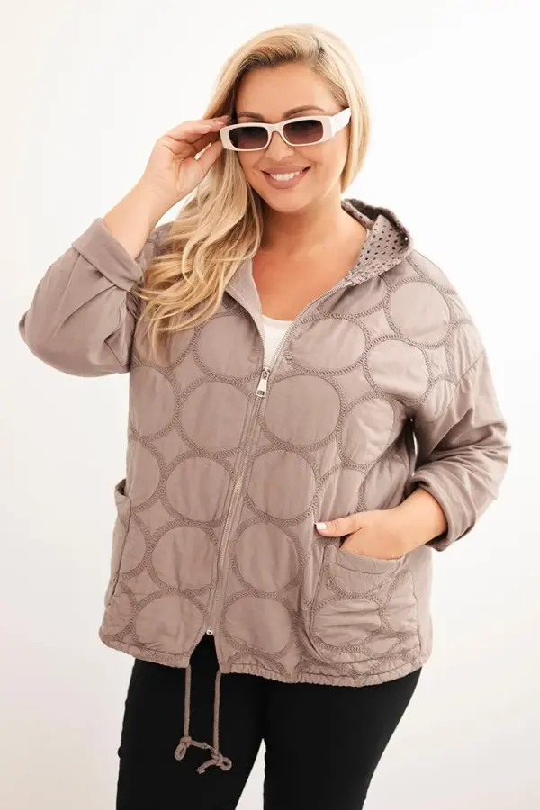 Kesi Włoski Kesi Włoski Women's Plus Size zip-up cotton sweatshirt fango