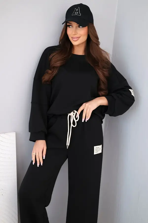 Kesi Włoski Kesi Włoski Women's set butter hoodie + pants black