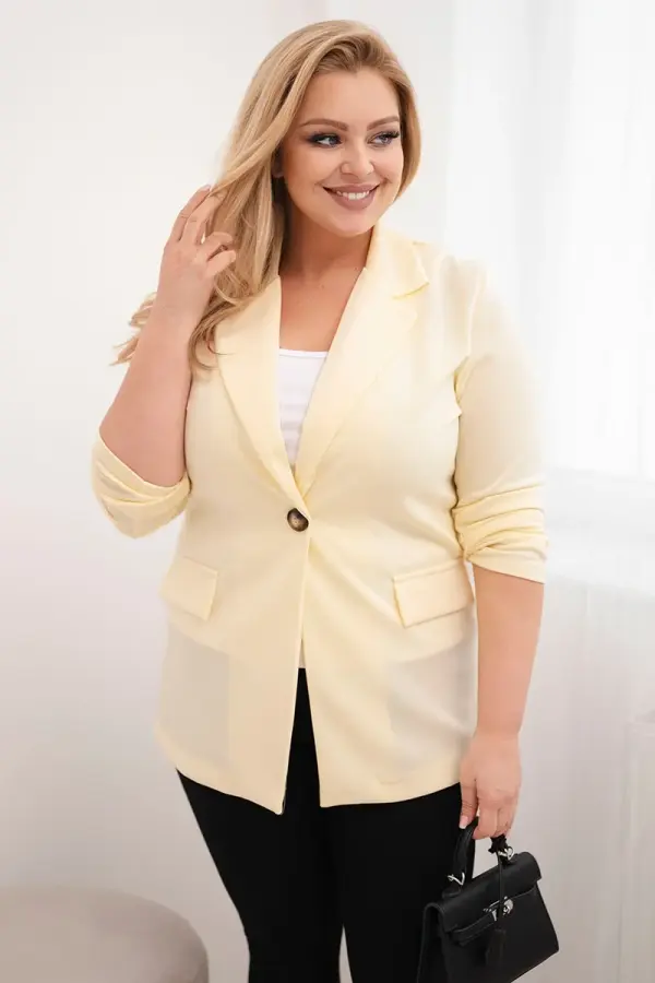 Kesi Włoski Kesi Włoski ženska jakna velike velikosti lemon
