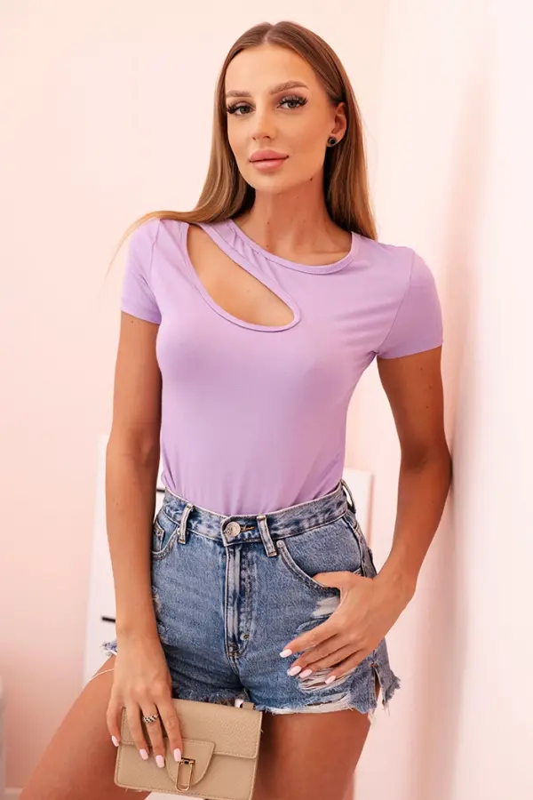 Kesi Kesi Women's cotton body with a V-neck and gathering fango