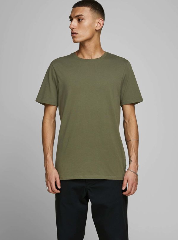 Jack & Jones Khaki basic T-shirt Jack & Jones Organic - Men's