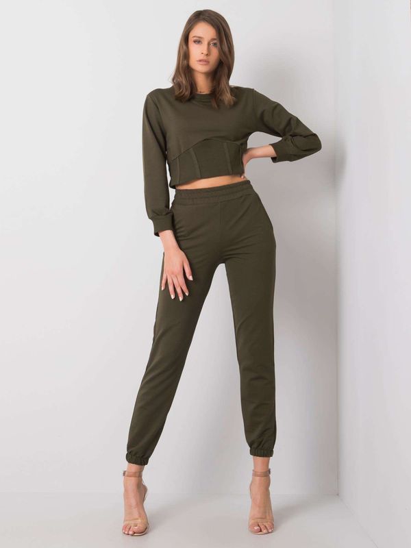 Fashionhunters Khaki casual set Odille RUE PARIS