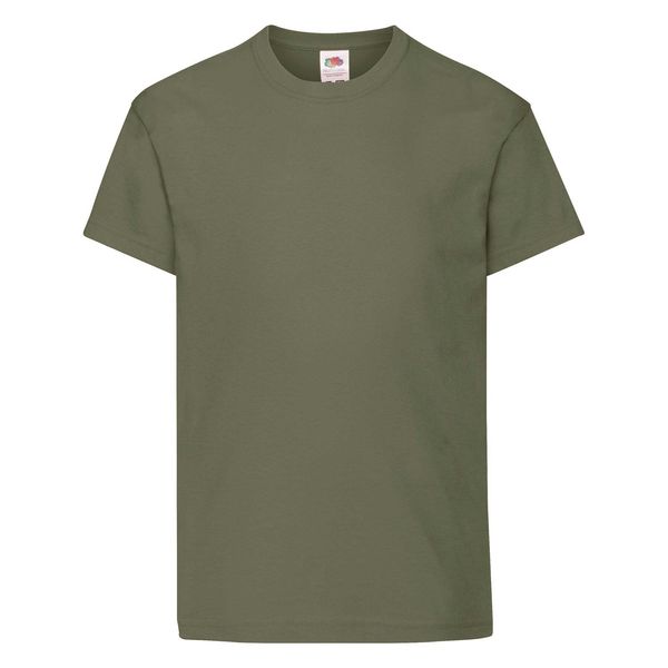 Fruit of the Loom Khaki Children's T-shirt Original Fruit of the Loom