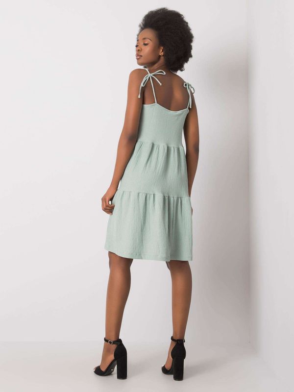 Fashionhunters Khaki dress with frills Manon RUE PARIS