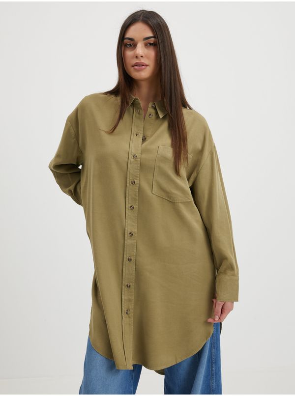 Only Khaki Ladies Long Shirt ONLY Corin-Aris - Women